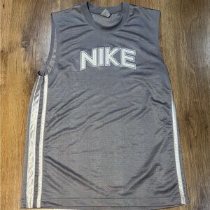 Vintage Y2k Silver Tag Nike Jersey Gray And White  Size L
